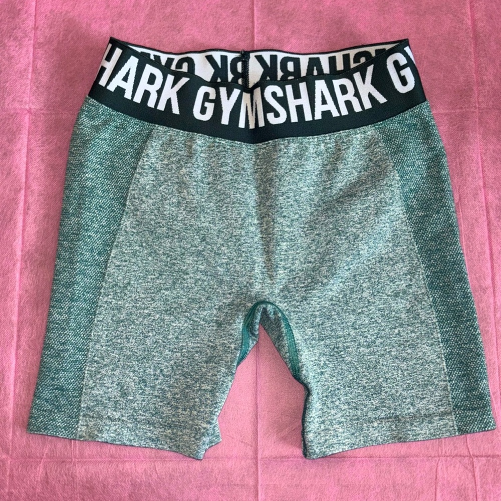 Gymshark green biker shorts